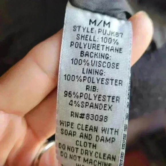 Ci Sono by Cabalini Women's Jacket Size Medium Black Full Zip Biker Jacket - Picture 8 of 11